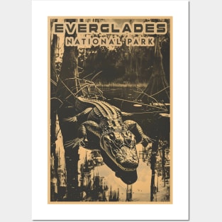 Everglades National Park Vintage Travel  Poster Posters and Art